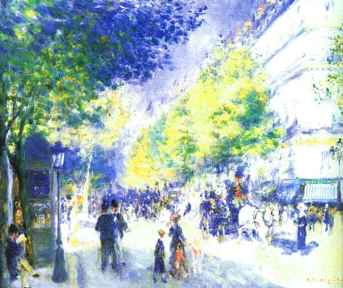 Pierre Renoir Les Grands Boulevards Spain oil painting art